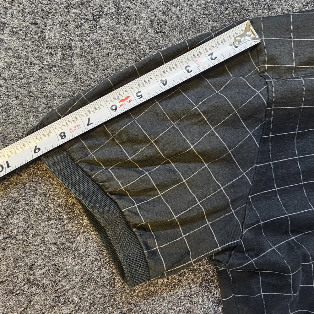 Polo Ralph Lauren Mens XL Black Windowpane Check Short Sleeve Polo Shirt‎ Casual